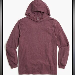 J. Crew Men's Heathered Burgundy Hoodie